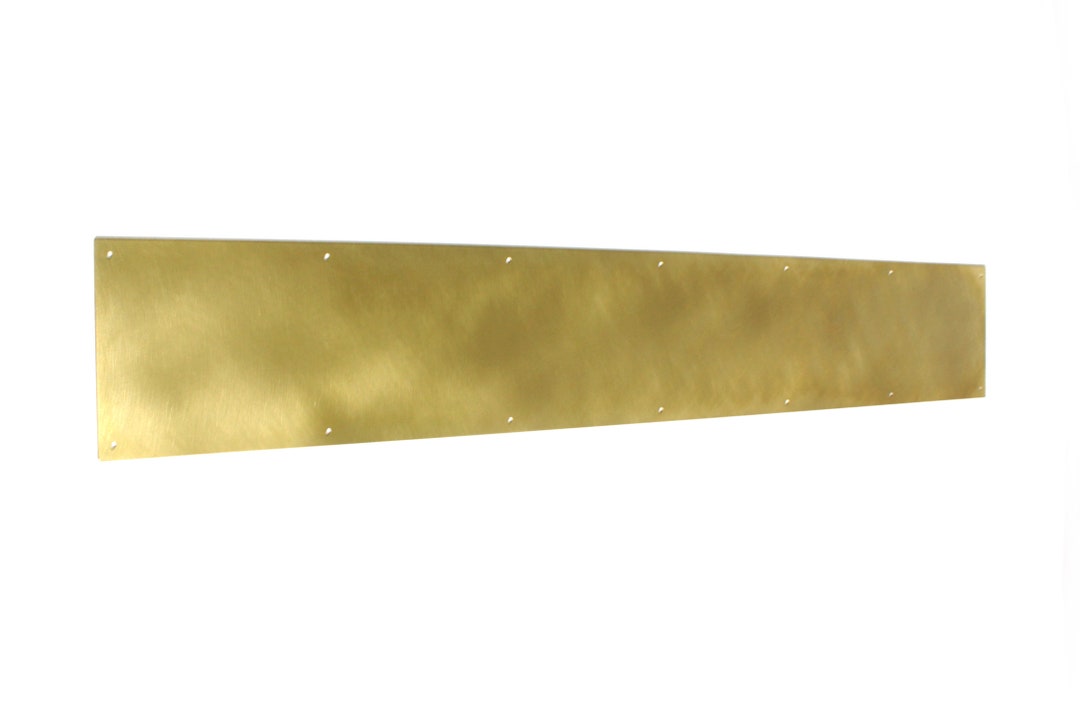 Custom Size Matt Brass Kick Plate, Brass Push Plate or Custom Brass Plate in Kitchen or by the