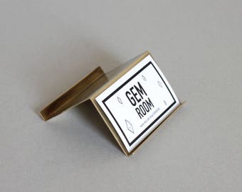 Modern brass Desk Business Card Holder