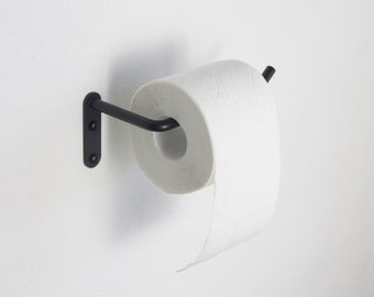 Handmade Powder Coated Steel Toilet Paper Roll Holder - Wall Mounted