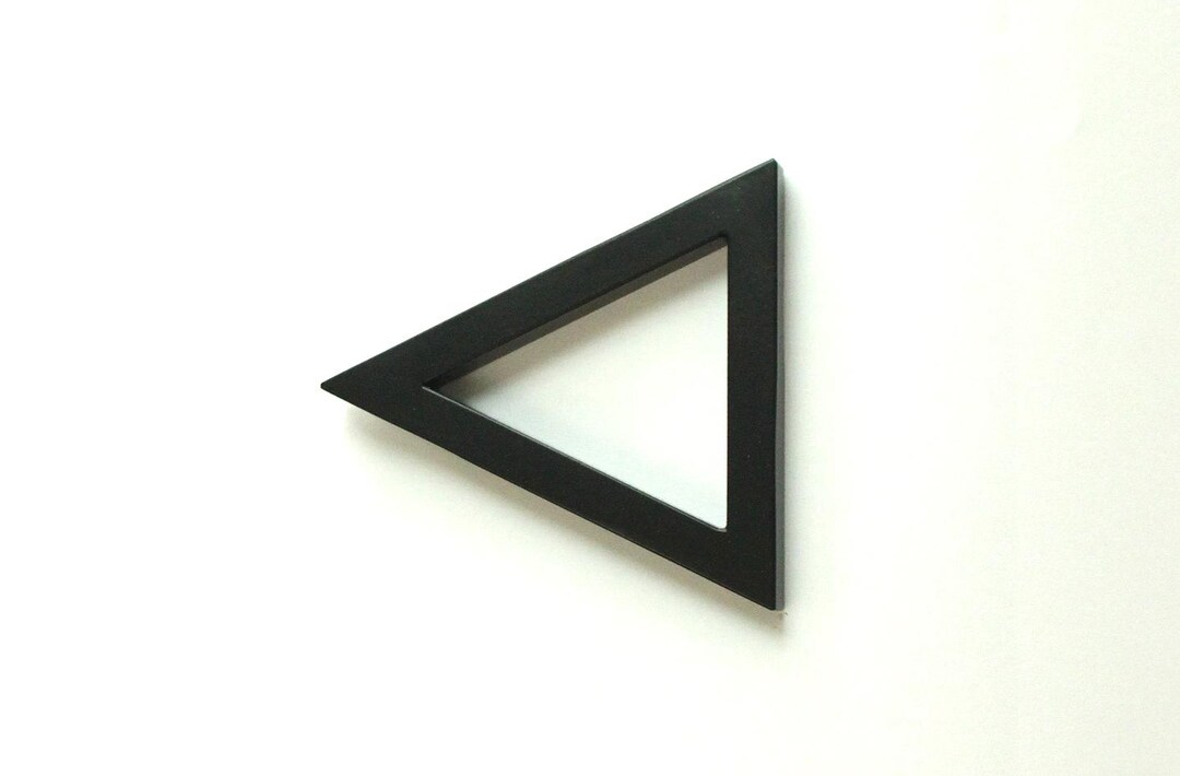 Metal Triangle Directional Sign: Modern Iron Wall Decor - Etsy