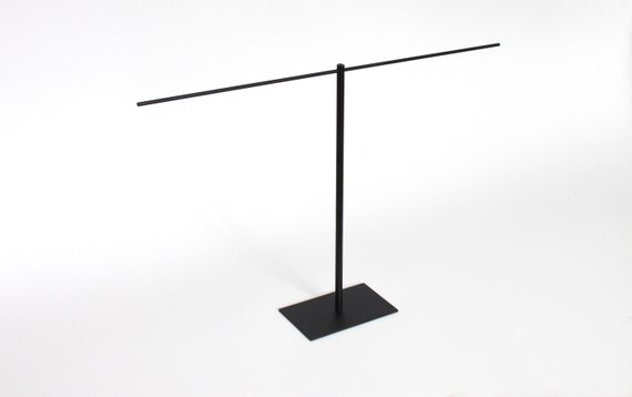 OKSQW Espositore Per Gioielli In Acciaio Inox Nero - Supporto Regolabile Per Anelli, Orecchini E Bracciali - Per Vetrina O Fotografia