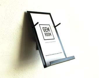 Minimalist Wall Brochure Holder: Metal Pamphlet Display Stand
