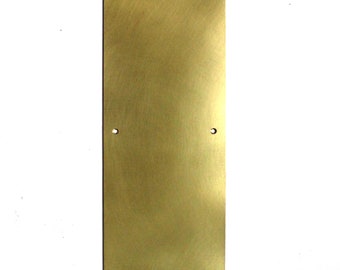 Brass Push plate, custom matt brass plate, Brass push plate or custom Brass plate with pre drilled holes or without.