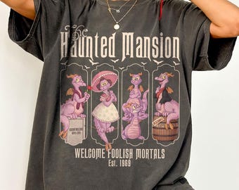 Retro Haunted Mansion Figment Shirt, Disney Figment One Little Spark Tee, Epcot Matching Tee, Disney Epcot 2026 Shirt, Family Trip 2026 Tees