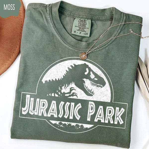 Comfort Colors® Jurassic Park Shirt, Vintage Dinosaur Tee, Retro Movie Graphic Tee, Jurassic Park Fan Gift, 90s Dino T-shirt