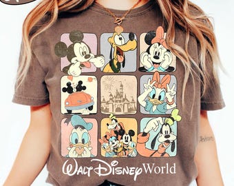 Retro Walt Disneyworld Shirt, Vintage Disney Mickey and Friends Shirt, Disney Family Vacation Shirt, Disney Trip 2026 Shirt,Mickey Mouse Tee