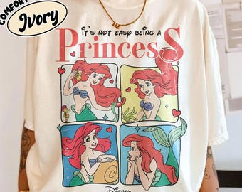 Vintage Comfort Colors Little Mermaid T-Shirts, Disney Princess Ariel Shirt, Disney Girl Trip Shirt, Disney Matching Family Trip Shirts