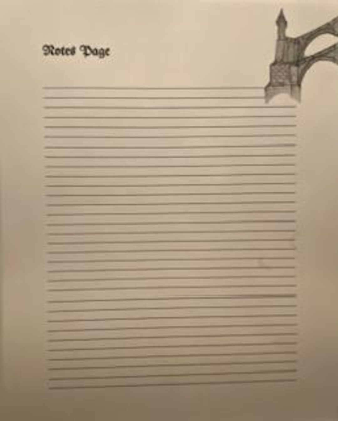 Sparknotes Gothic Elegant Gothic Notes Page | Dark Aesthetic Planner Page | Gothic ...