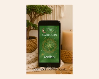 Capricorn Zodiac Wallpaper | Boho Astrology Phone Wallpaper | Digital Download | iPhone & Android Background