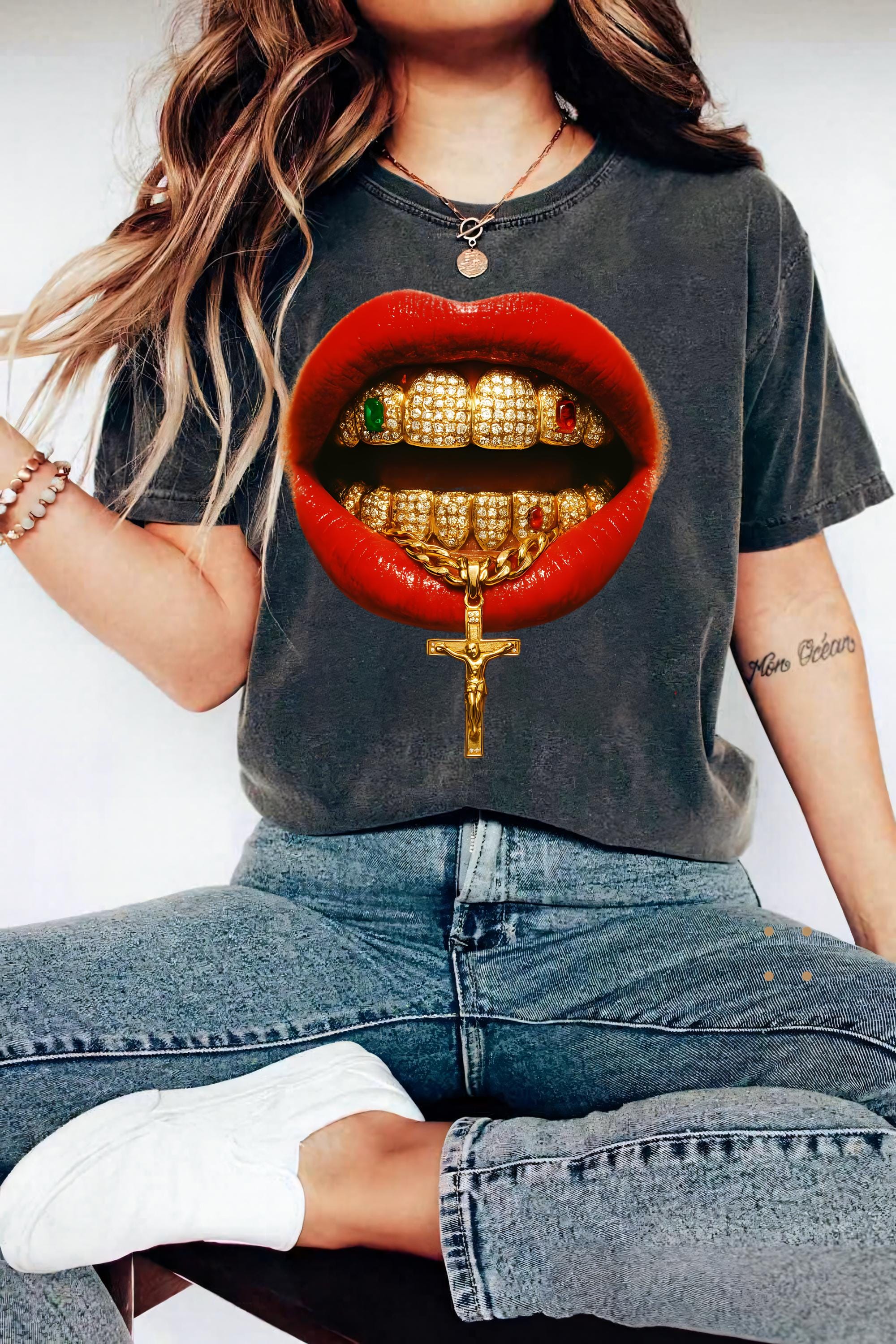 Sumairah T-shirt Austin vintage avec drapeau du Texas Jaune