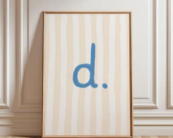 Letter D - Nursery Alphabet Wall Art | Digital Download | Printable Kids Room Decor