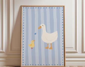 Duck and Duckling - Nursery Wall Art | Digital Download | Printable Kids Room Decor