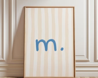 Letter M - Nursery Alphabet Wall Art | Digital Download | Printable Kids Room Decor