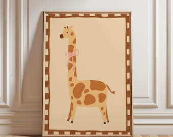 Giraffe - Nursery Wall Art | Digital Download | Printable Kids Room Decor