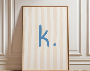 Letter K - Nursery Alphabet Wall Art | Digital Download | Printable Kids Room Decor
