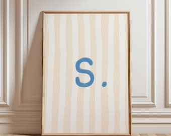 Letter S - Nursery Alphabet Wall Art | Digital Download | Printable Kids Room Decor