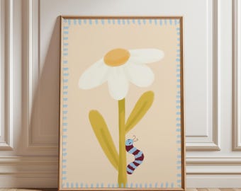 Cute Little Caterpillar - Nursery Wall Art | Digital Download | Printable Kids Room Decor