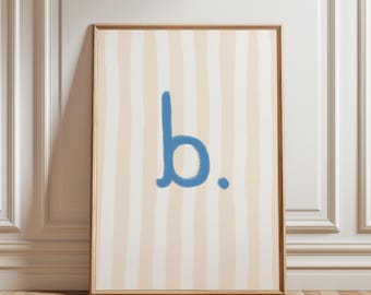 Letter B - Nursery Alphabet Wall Art | Digital Download | Printable Kids Room Decor