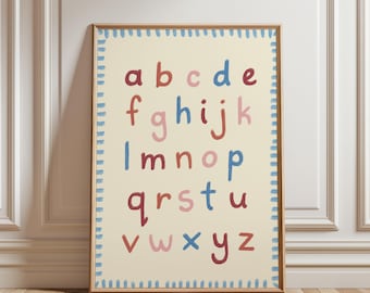 Alphabet - Nursery Wall Art | Digital Download | Printable Kids Room Decor
