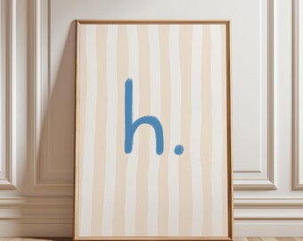 Letter H - Nursery Alphabet Wall Art | Digital Download | Printable Kids Room Decor