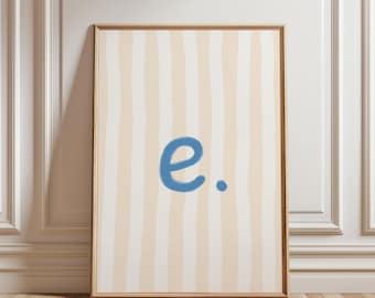 Letter E - Nursery Alphabet Wall Art | Digital Download | Printable Kids Room Decor
