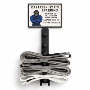 Gürtelhalter für Kampfsport – Komplett-Set mit Rahmen und Medaillenhalter. Kombinierbar – ideal für BJJ, Judo, Karate und Taekwondo.