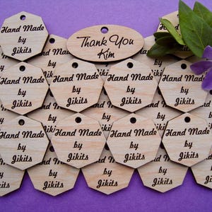 Laser Engraved Birch Ply Wood Tags set of 50 image 7