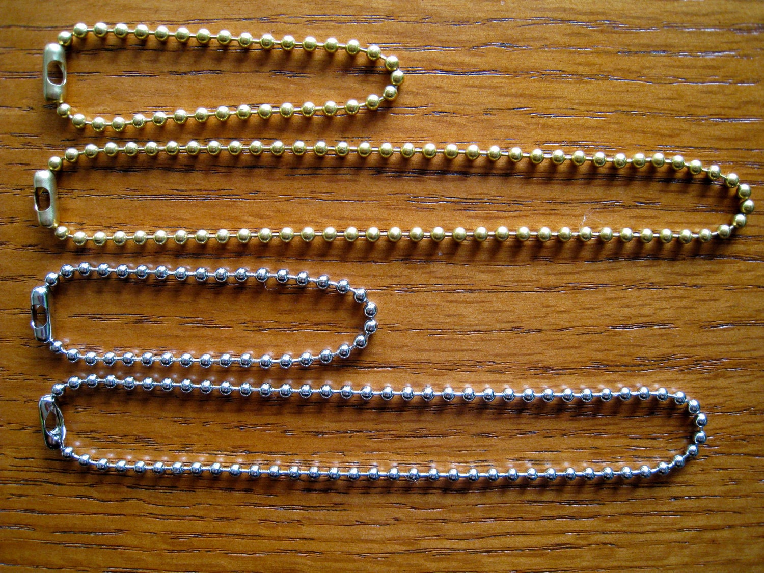 Qty. 25 -  Brass or Nickel Ball Chain  6" long Makes a 2" d…
