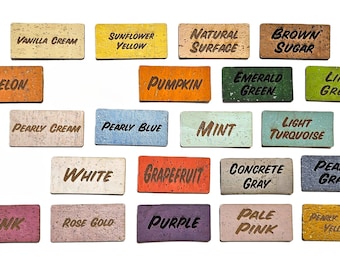 Qty. 25 Custom Laser Engraved Cork Fabric Flexible Labels, Brand your Handcrafted projects, Bags, Crochet, Knitting and more
