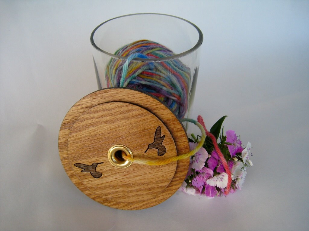 Yarn Jar with Laser Engraved Lid Etsy