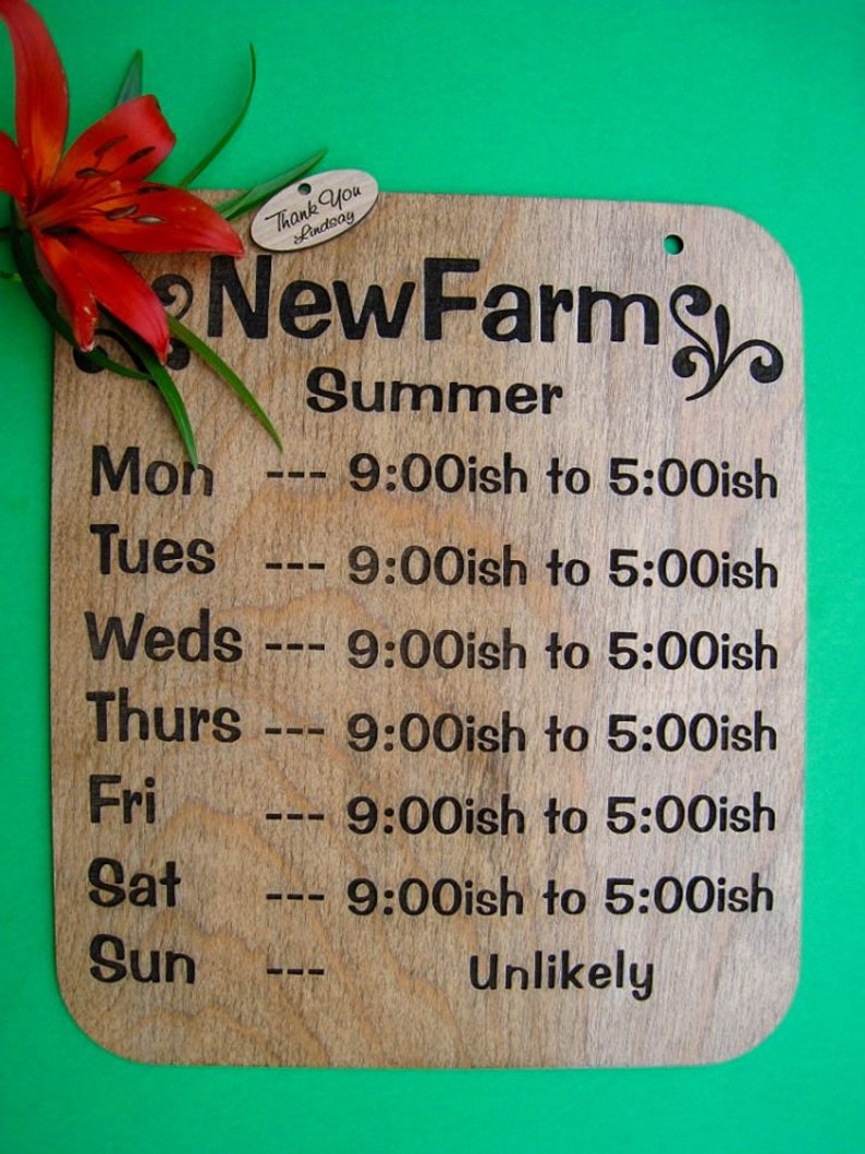 Store Hours Sign image 8