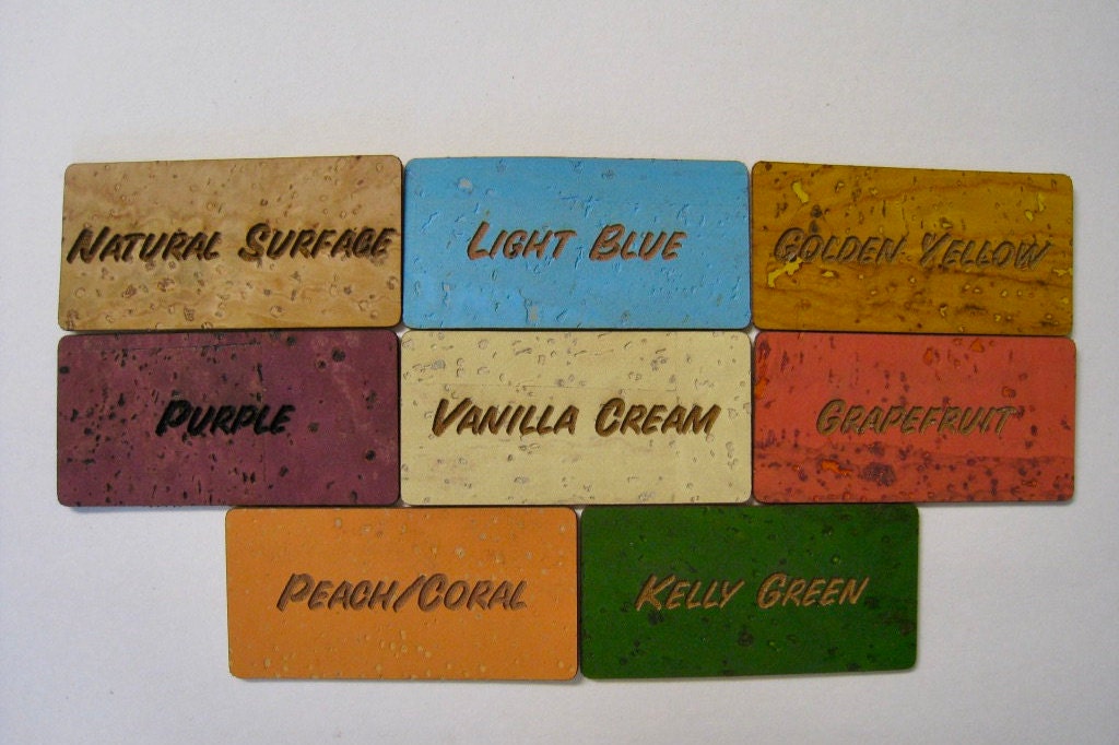 Qty. 25 Custom Laser Engraved Cork Fabric Labels,  Knitting Labels, C…