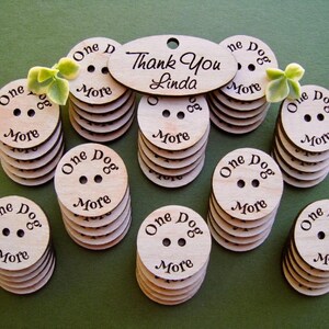 Custom Laser Engraved Birch Ply Buttons set of 25 image 6