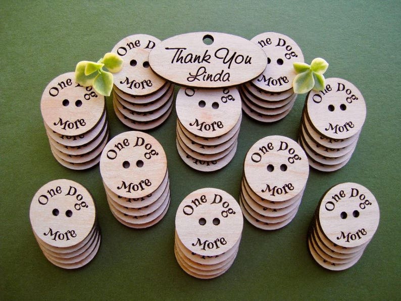 Custom Laser Engraved Birch Ply Buttons set of 25 image 6