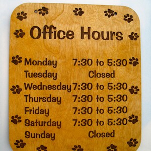 Store Hours Sign image 4