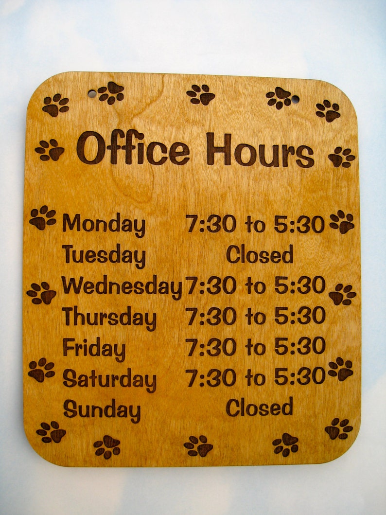 Store Hours Sign image 4