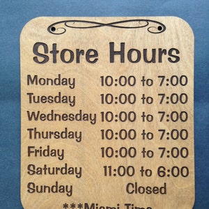 Store Hours Sign image 7