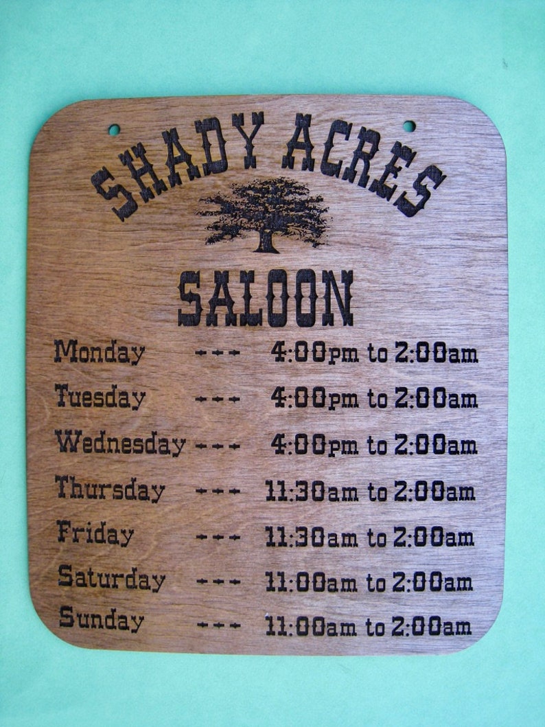 Store Hours Sign image 2