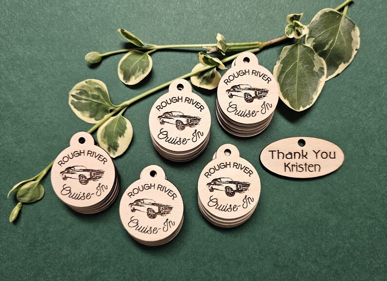 Laser Engraved Birch Ply Wood Tags set of 50 画像 8