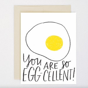 Sei così Egg-cellent - Eccellente gioco di parole sull'uovo - Congratulazioni Ben fatto Esami superati, esame di guida, nuova casa, nuovo lavoro, GCSE, A-LEVELS