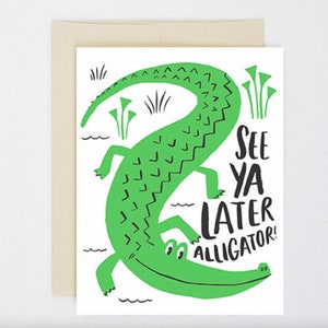 NEON - See Ya Later Alligator - Pun Moving,  New Job, Leaving Card, Starting Uni, New Home, New Job, Moving On, Maternity Leave, Sabbatical