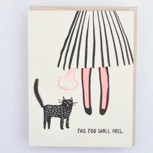 This Too Shall Pass - Breaking Wind Pun - Temps difficiles - Carte de voeux