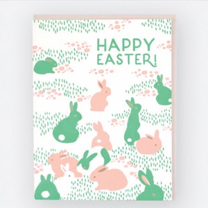 NEON Buona Pasqua - Classico biglietto con illustrazione del coniglietto pasquale