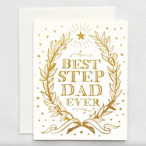 Best STEP Dad Ever - Champion Dad - vergulde kaart