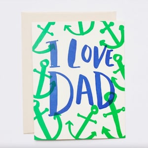 Ich liebe Papa - alles Gute zum Vatertag - Anker, Meer, Strandleben, Seemann, salziger Seehund