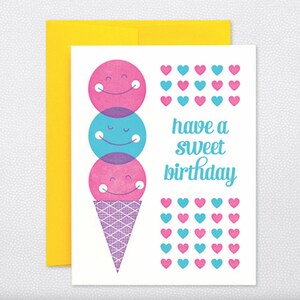 Passez un doux anniversaire - Anniversaire d'été, crème glacée, anniversaire d'amour