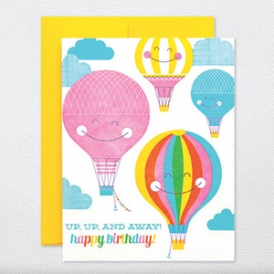 Auf, auf und davon! Herzlichen Glückwunsch zum Geburtstag! - Sommer Geburtstag, Fliegen, Heißluftballon