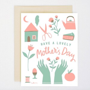 Pastel NEÓN - Que tengas un hermoso día de la madre - Pasatiempos relajantes - Hornear - Jardinería - Costura - Té y pasteles, Dulce día de la madre, Bonita tarjeta