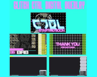 Pakiet animowanych ekranów strumieniowych Glitch CTRL