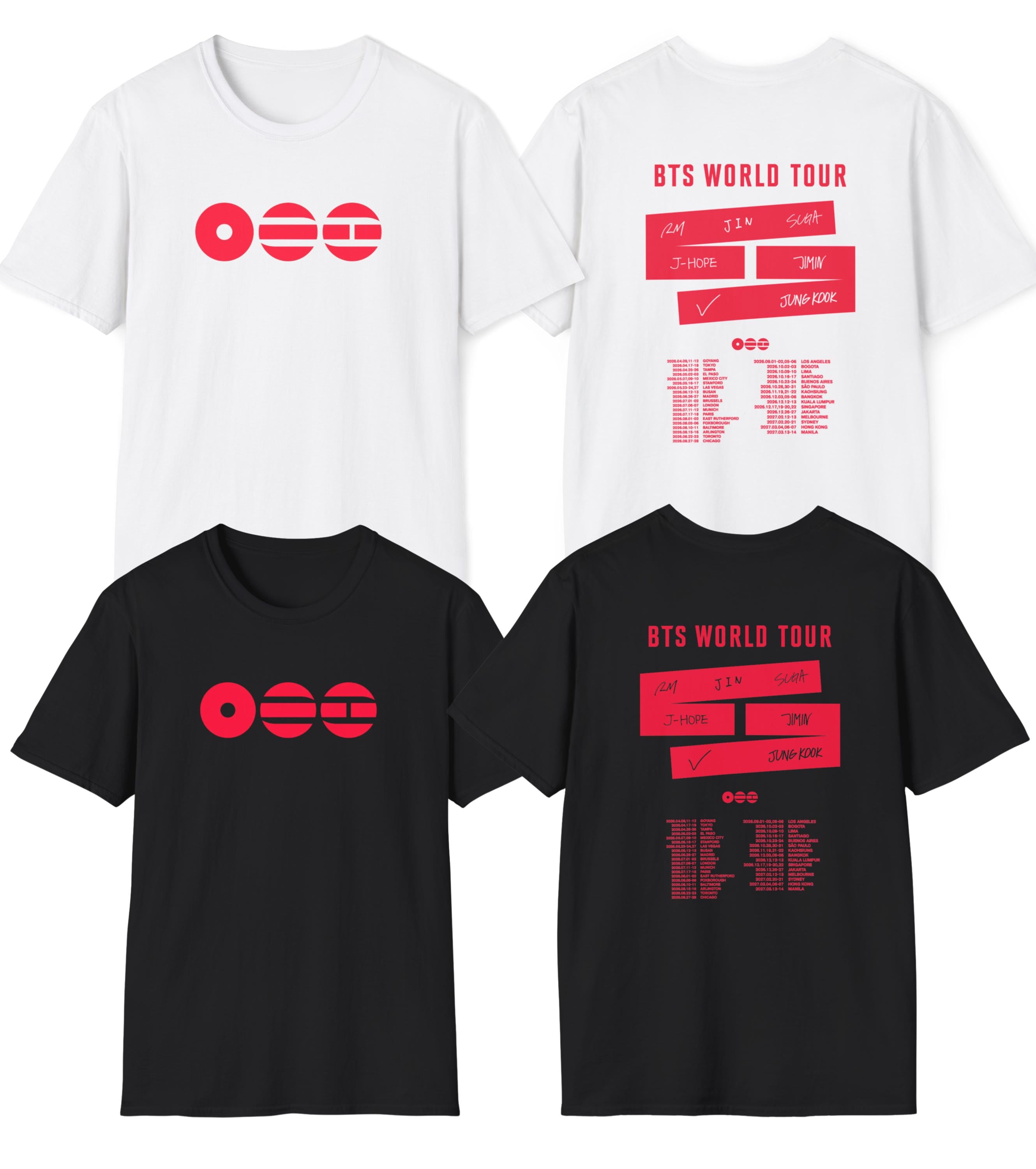 BTS Arirang Tshirt Concert Merch 2026 World Tour - Etsy 日本